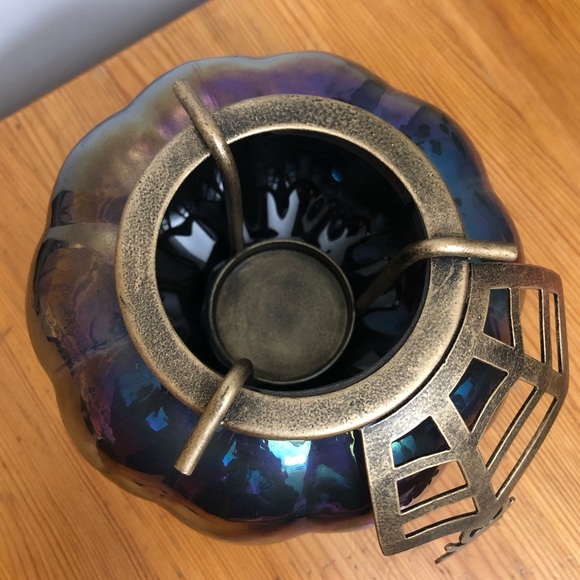 Multicolored Glass Pumpkin Candle Holder - Picture 3 of 4